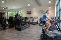 Man on bike at Saddleworth gym